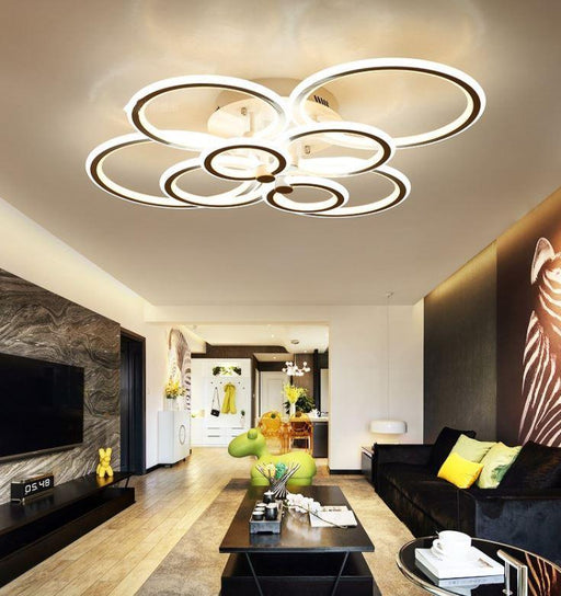 Modern Multi-Circle LED Ceiling Light for Living Room - DWHOME