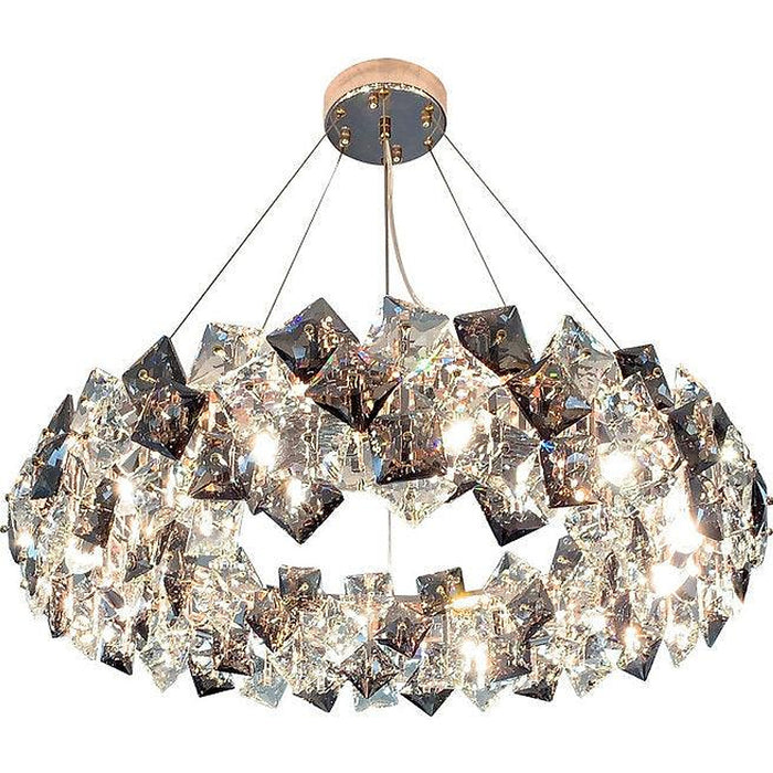 LED Modern Crystal Ring Pendant Light-DWHOME