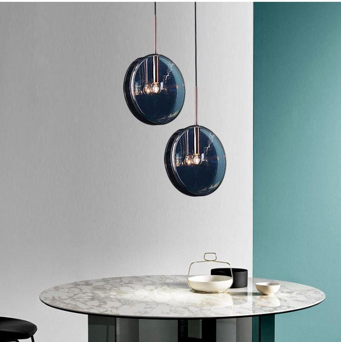 LED Round Tinted Glass Pendant - DWHOME