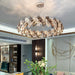 LED Modern Crystal Ring Pendant Light - DWHOME