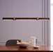 LED Wood Modern Linear Pendant Light - DWHOME