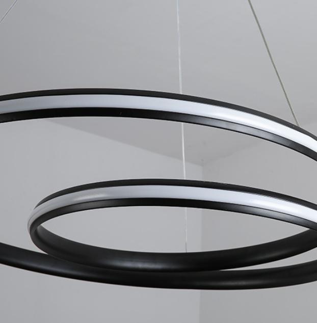 LED Double Circle Postmodern Pendant Light - DWHOME