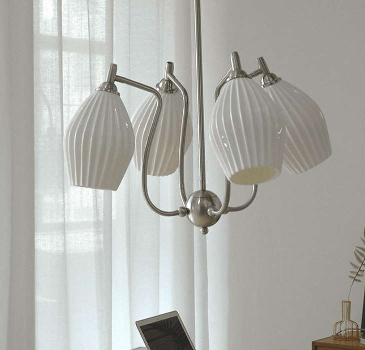 LED French Style Ceramics Retro Pendant Light-DWHOME