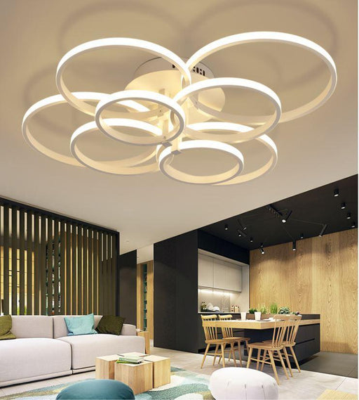 Modern Multi-Circle LED Ceiling Light for Living Room - DWHOME