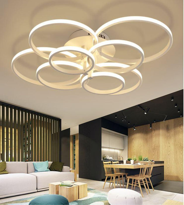 Modern Multi-Circle LED Ceiling Light for Living Room - DWHOME