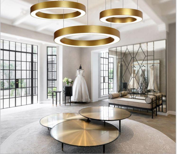 LED Gold Round Pendant Light - DWHOME