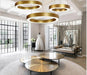 LED Gold Round Pendant Light - DWHOME