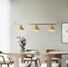 LED Triple Brass Pendant Lights Set - DWHOME
