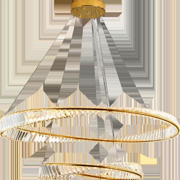 LED Luxury Style Crystal Halo Pendant Light - DWHOME
