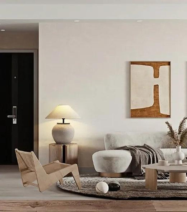 LED Handmade Ceramic Cloth Table Lamp-DWHOME