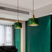 LED Retro Loft Green Glass Pendant Light - DWHOME