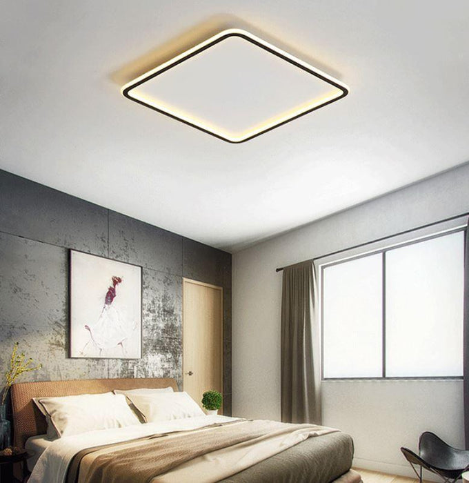 LED Simple Modern Ceiling Light Black+White - DWHOME