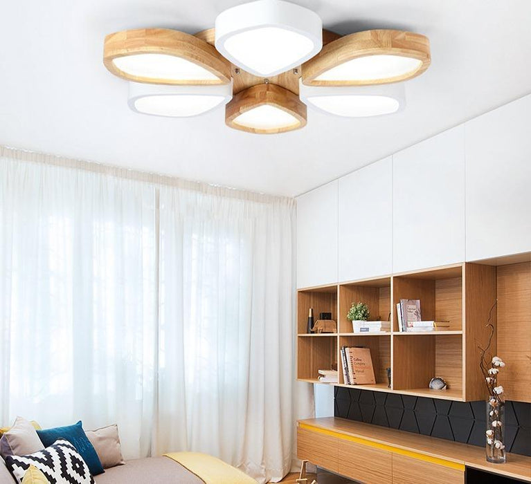 Modern Acrylic LED Flower Ceiling Light for Living Room Bedroom - DWHOME