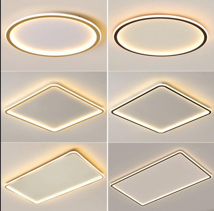 LED Simple Modern Ceiling Light Black+White - DWHOME
