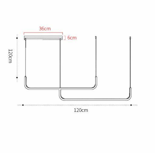 LED Modern Office Linear Pendant Light - DWHOME