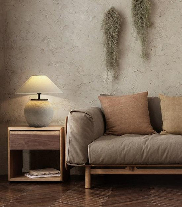 LED Handmade Ceramic Cloth Table Lamp-DWHOME