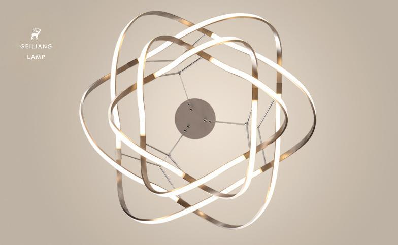 LED Spiral Ring Ceiling Pendant Light - DWHOME