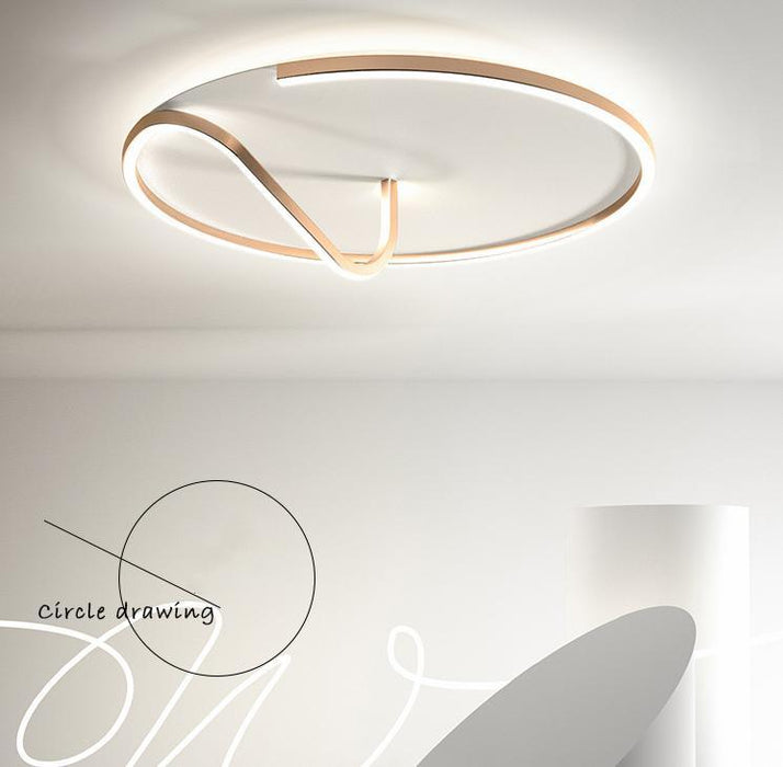 LED Modern Rope with Circle Ceiling Light - DWHOME