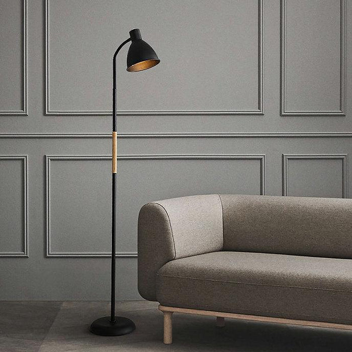 LED Simple Black White Floor Lamp-DWHOME
