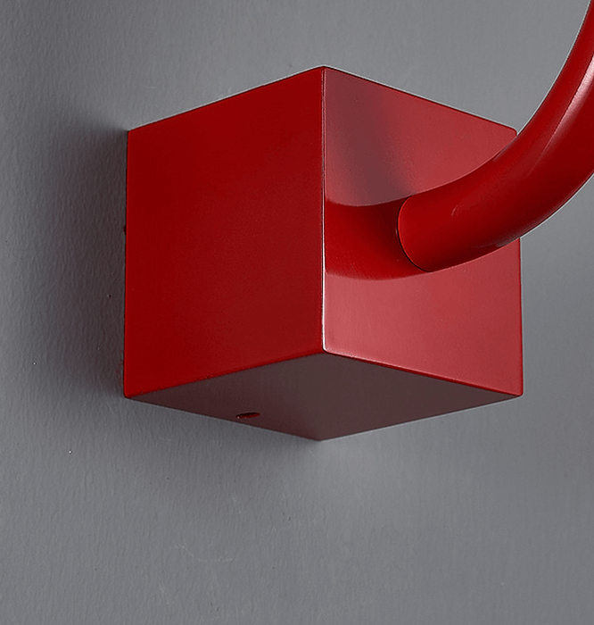 Lampe murale LED créative rouge au design rétro - DWHOME