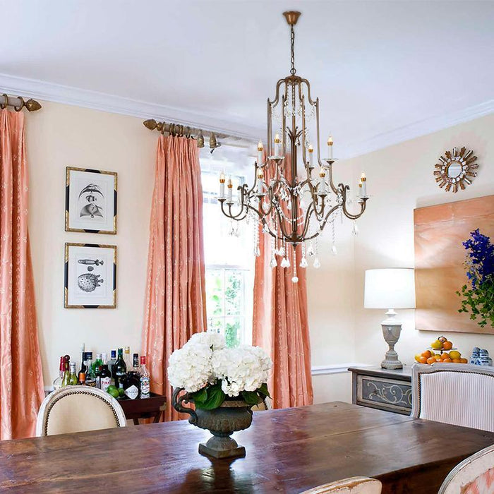 LED Crystal Metal Retro Chandalier - DWHOME
