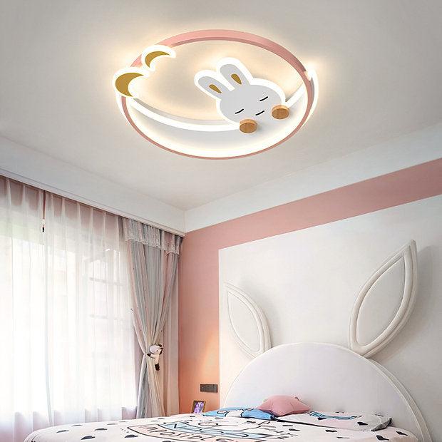 LED Sleeping Rabbit Design Modern Cute Children Ceiling Light-DWHOME