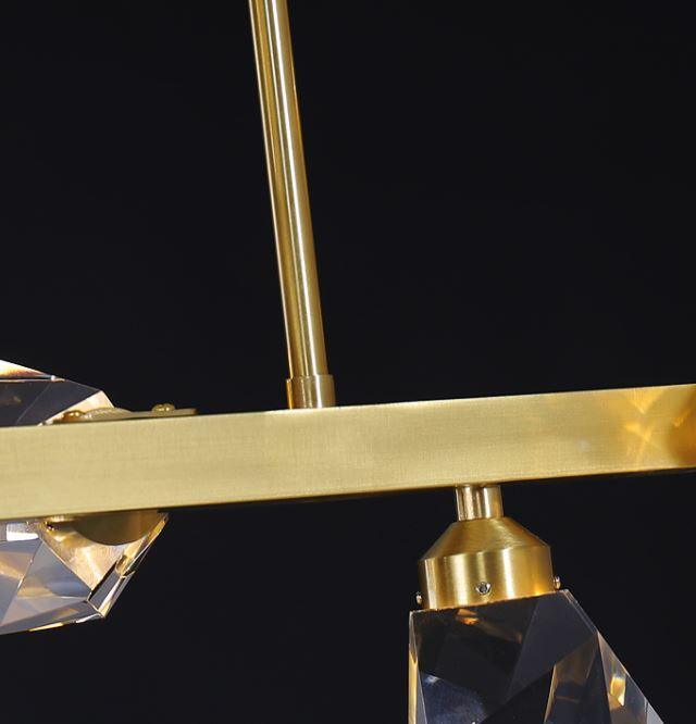 LED Multi-Light K9 Crystal Gold Pendant Light - DWHOME