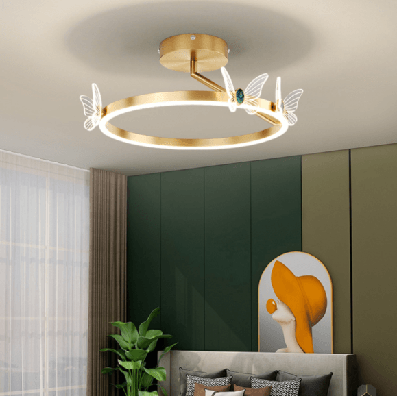 LED Butterfly & Halo Design Modern Pendant Ceiling Light - DWHOME