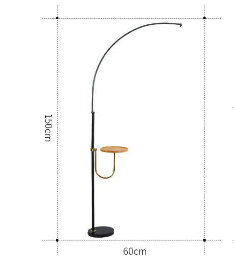 LED Curve Standing Lamp with Tea Table - DWHOME