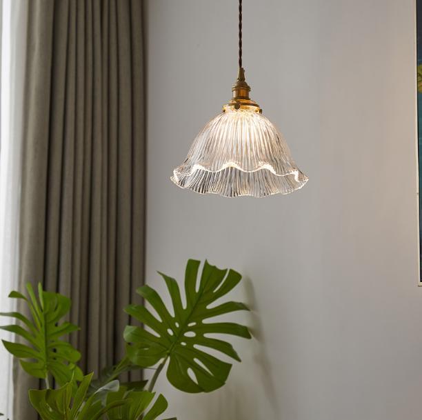 LED Japanese Retro Style Glass Pendant Light - DWHOME