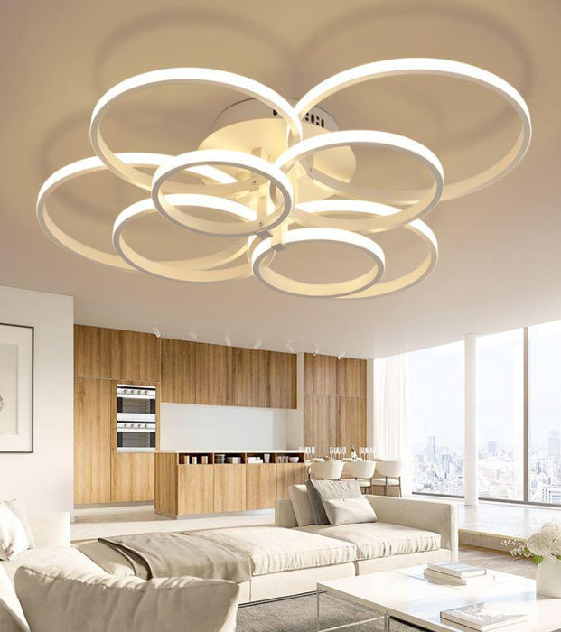 Modern Multi-Circle LED Ceiling Light for Living Room - DWHOME