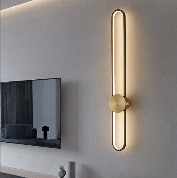 Lampe murale de chevet LED moderne en laiton simple - DWHOME
