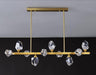 LED Multi-Light K9 Crystal Gold Pendant Light - DWHOME
