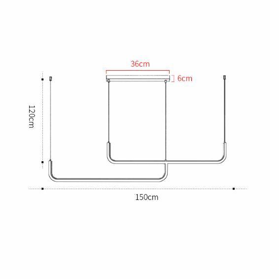 LED Modern Office Linear Pendant Light - DWHOME