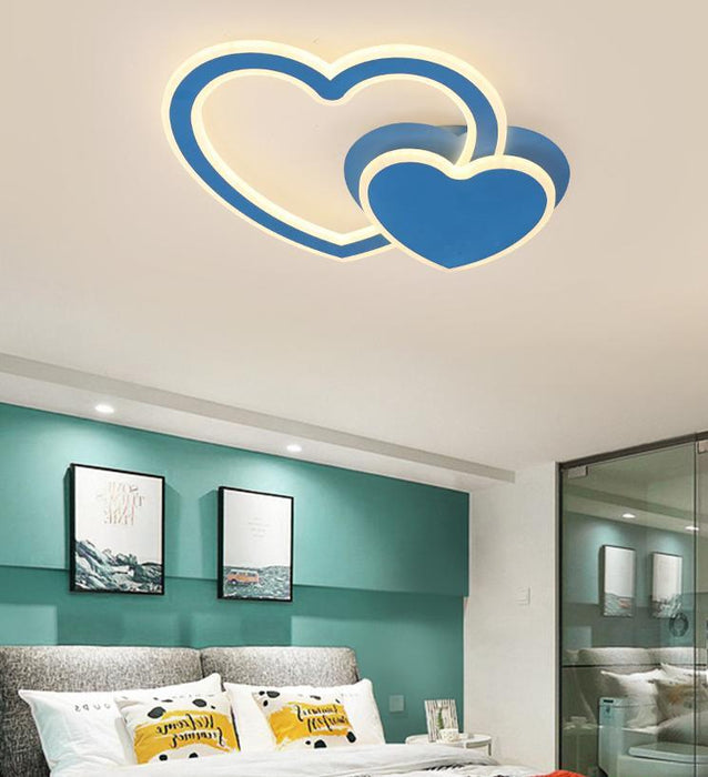 LED Double Heart Ceiling Light - DWHOME