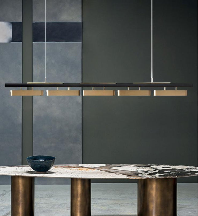 LED Brass Linear Modern Pendant Light - DWHOME