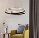 LED Double Circle Postmodern Pendant Light - DWHOME