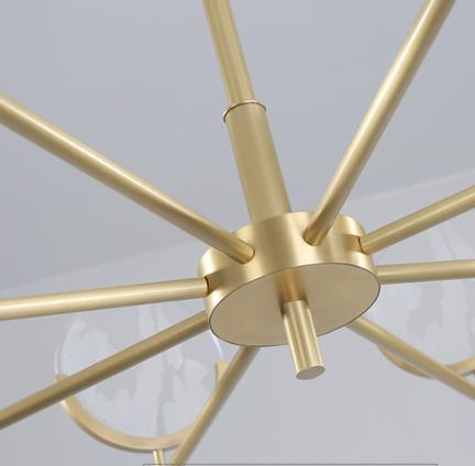 LED Chinese Style Brass Pendant Light - DWHOME