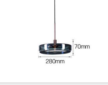 LED Round Tinted Glass Pendant - DWHOME