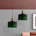 LED Retro Loft Green Glass Pendant Light - DWHOME