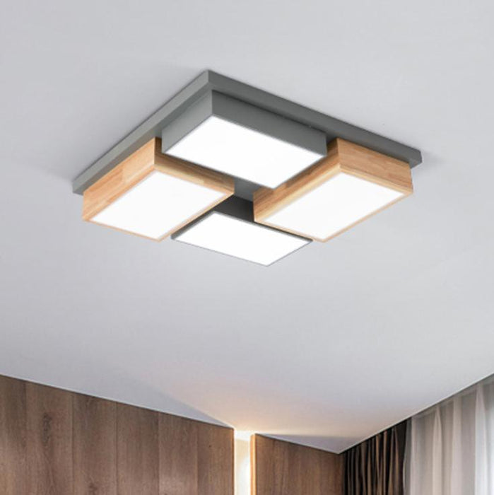 LED Modern Wood Combination Ceiling Light - DWHOME