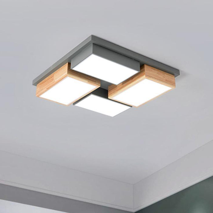 LED Modern Wood Combination Ceiling Light - DWHOME