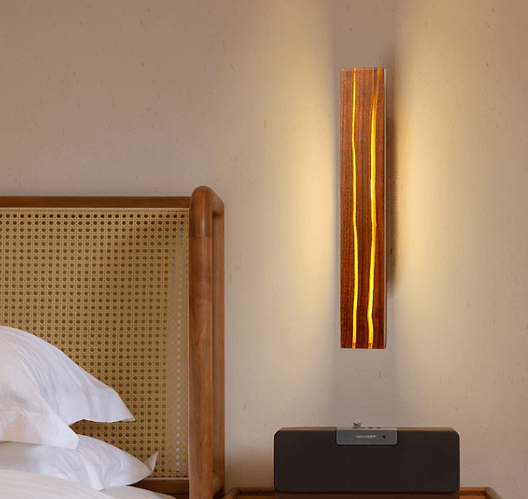 LED Simple Wood Bedside Wall Light-DWHOME