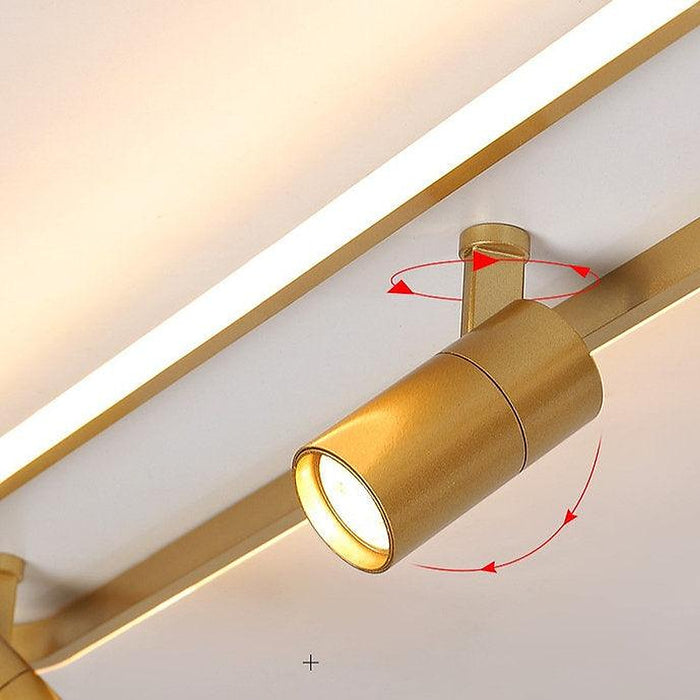 LED Golden Modern Ceiling Mounted Track Light Set-DWHOME