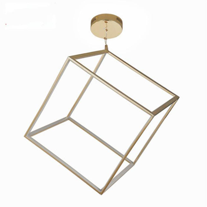 LED Cubic Frame Modern Pendant Light - DWHOME