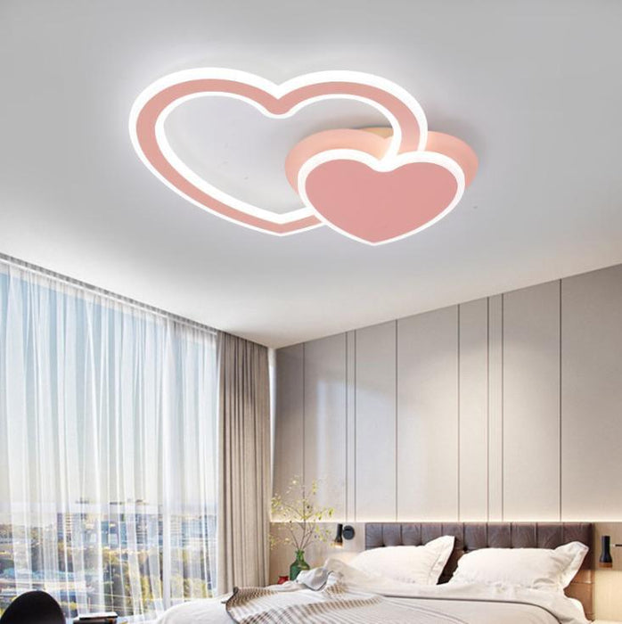 LED Double Heart Ceiling Light - DWHOME