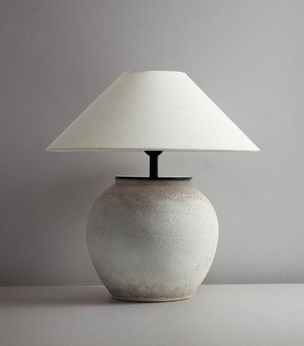 LED Handmade Ceramic Cloth Table Lamp-DWHOME