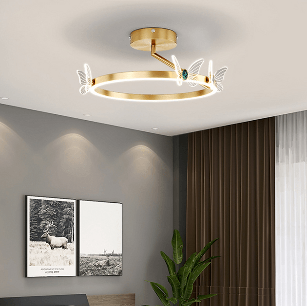 LED Butterfly & Halo Design Modern Pendant Ceiling Light - DWHOME