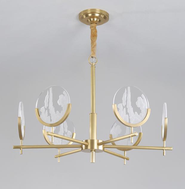 LED Chinese Style Brass Pendant Light - DWHOME