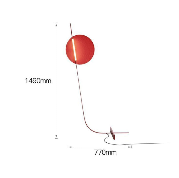 LED Red Arc Creative Floor Lamp - DWHOME